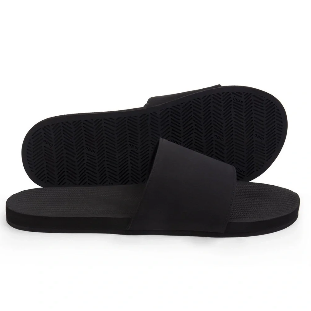 Men’s Indosole Slides - Recycled Tire Soles Black NWT come with box size 12
